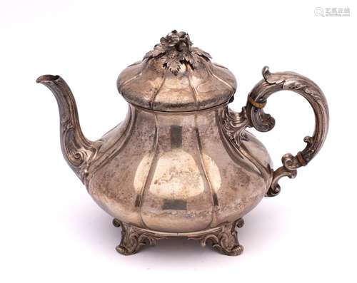 A Victorian silver teapot, maker Edward, Edward Jnr, John &a...