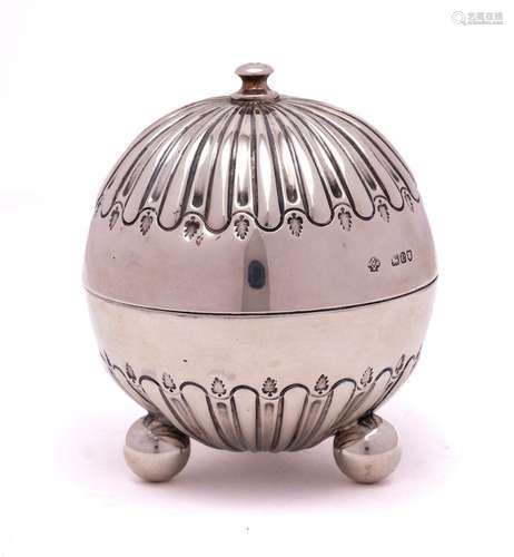 A late Victorian silver salt, maker William Hutton & Son...