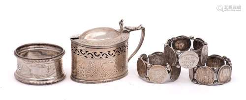 A mixed collection of silver wares, various makers and dates...