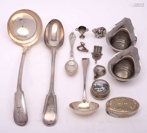 A mixed collection of metal wares: includes Georg Jensen sta...