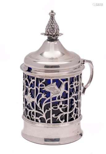 A George III silver mustard pot, maker Thomas & Jabez Da...