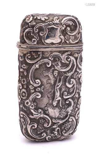 A Victorian silver cigar case, maker David Pettifer, Birming...