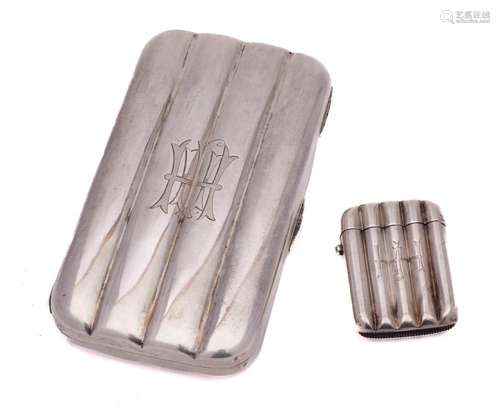 A Victorian silver cigar case, maker George Unite, London, 1...