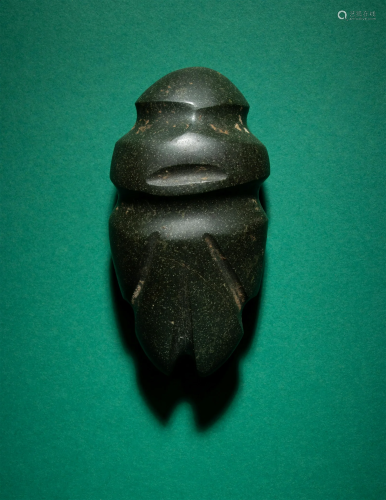A Mezcala Stone Figure Length 4 1/8 inches (10.5 cm).