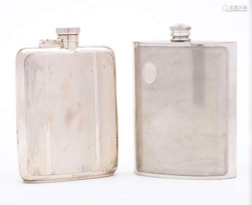 A George V silver hip flask, maker William Neale & Son L...