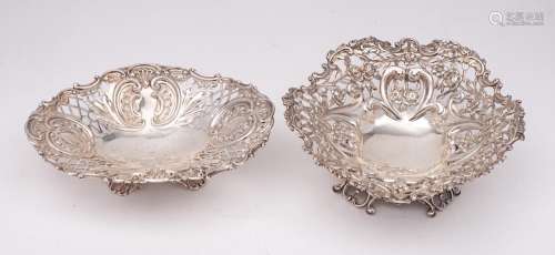 A Victorian silver bon bon dish, maker William Comyns & ...