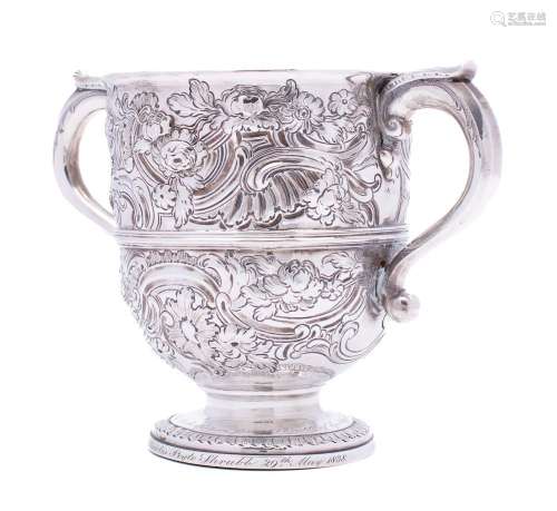 A George II two-handled cup, maker Samuel Lea, London, 1722:...