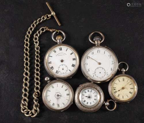 Samuel Edgcumbe, Plymouth, an open-faced silver pocket watch...