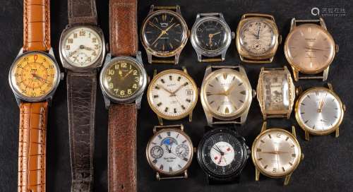 Bulova, a gentlemans 1930s gold-plated wristwatch: along wit...