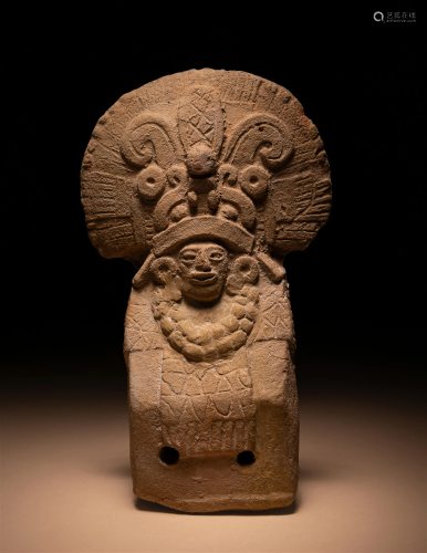 A Maya Rattle Figure Height 5 inches (12.7 cm).