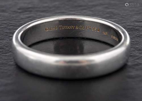 A platinum ring by Tiffany,: signed Tiffany & Co, dated ...