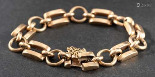 A 9ct gold, fancy-link bracelet,: with hallmarks for Birming...