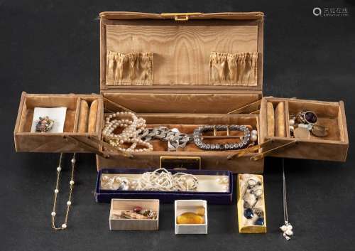 A collection of mainly silver jewellery,: including two cult...