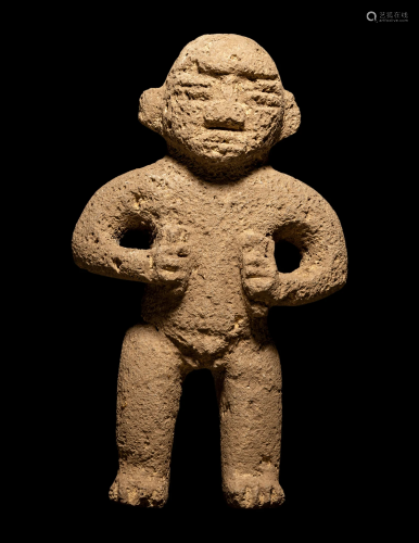 A Costa Rican Stone Figure Height 6 5/8 inches (17 cm).