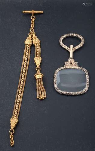 A late 19th century/ early 20th century gilt metal magnifyin...