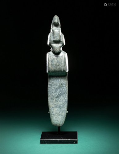 A Costa Rican Jade Avian Pendant Height 6 inches (15.24 cm).