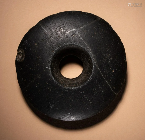 A Chavin Stone Mace Head Diameter 4 inches (10.2 cm).