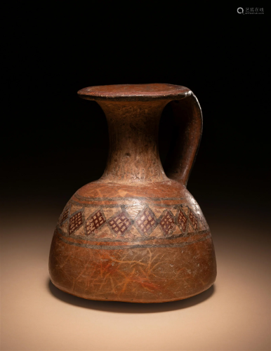 An Incan Terracotta Vessel Height 4 1/2 inches (13.8 cm).