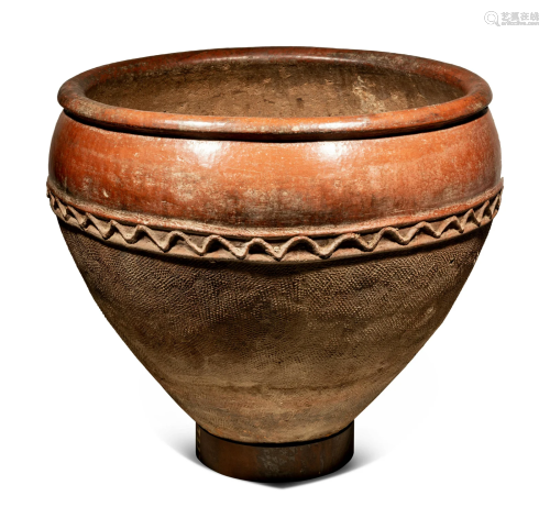 A Nuna Earthenware Storage Vessel Height 32 5/16 inches (82 ...