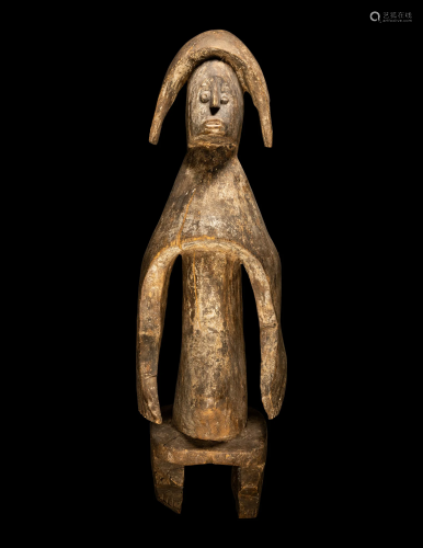 A Mumuye Wood Figure Height 29 inches (74 cm).