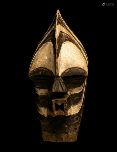 A Songye Wood Male Mask (Kifwebe) Height 16 25/32 inches (42...