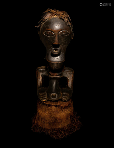 A Songye Wood Power Figure Height 25 5/16 inches (64.4 cm).