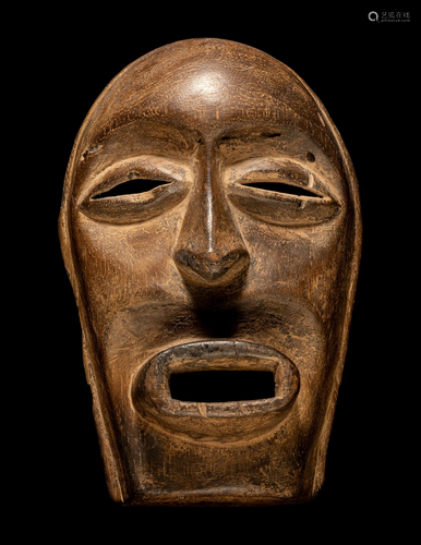 A Songye Wood Mask (Kifwebe) Height 7 3/8 inches (19 cm).