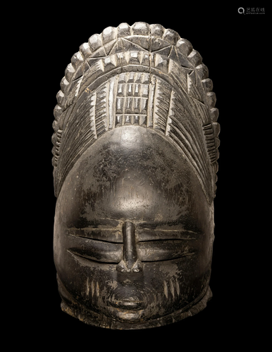 A Mende Wood Helmet Mask Height 14 3/8 inches (36.7 cm).