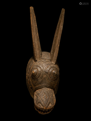 A Mossi Wood Mask Length 17 7/8 inches (45.5 cm).