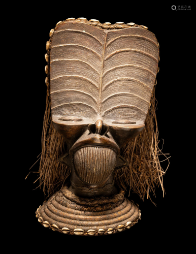 A Bamileke Style Bronze Head Height 20 3/4 inches (52.7 cm).