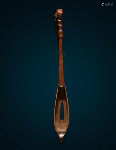 An Indonesian Wood Lute Length 28 3/4 inches (73 cm).