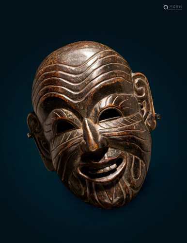 A Nepalese Wood Mask Height 10 3/8 inches (26.4 cm).