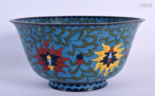 AN EARLY 20TH CENTURY CHINESE CLOISONNE ENAMEL BOWL Late Qin...