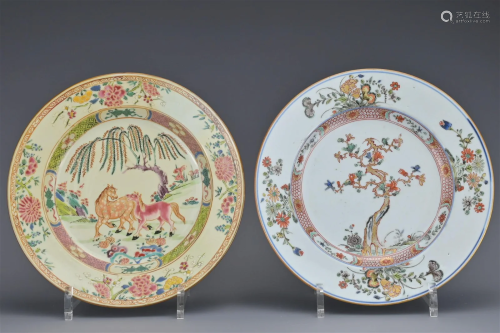 TWO CHINESE EXPORT PORCELAIN DISHES, 18TH CENTURY