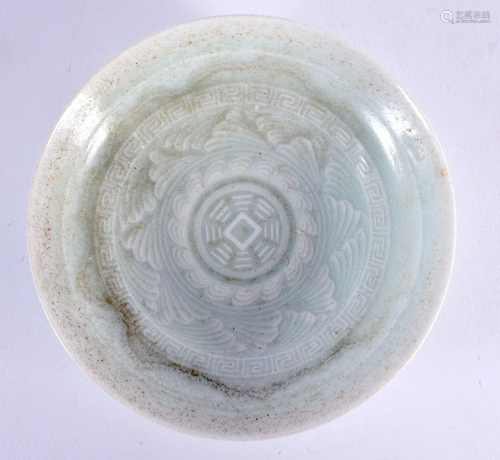 A SMALL 19TH CENTURY CHINESE PALE BLUE GLAZED DISH Sung Styl...