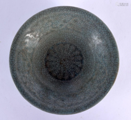 A CHINESE SUNG STYLE PALE BLUE GLAZED CIRCULAR BRUSH WASHER ...