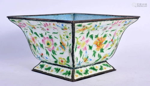 AN EARLY 20TH CENTURY CHINESE ENAMELLED SQUARE FORM DISH Lat...