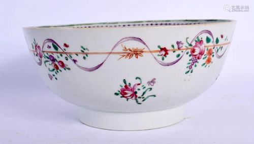 AN 18TH CENTURY CHINESE EXPORT FAMILLE ROSE BOWL Qianlong. 1...