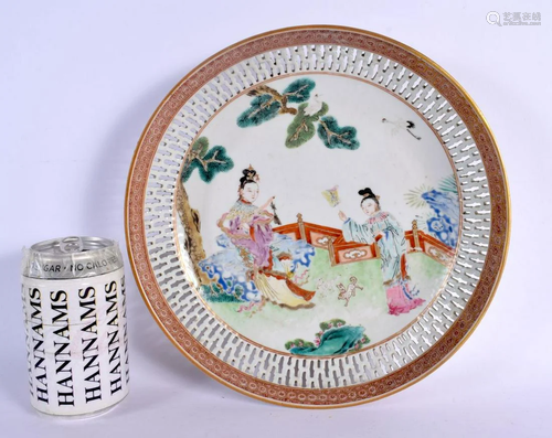 A FINE AND RARE 18TH CENTURY CHINESE EXPORT FAMILLE ROSE RET...