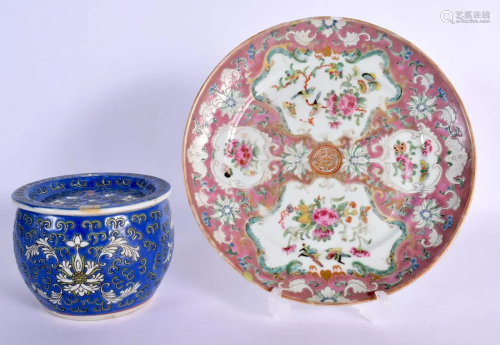 A RARE 19TH CENTURY CHINESE FAMILLE ROSE STRAITS PORCELAIN P...