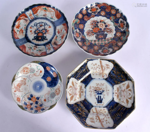 AN 18TH CENTURY JAPANESE EDO PERIOD PORCELAIN PLATE together...