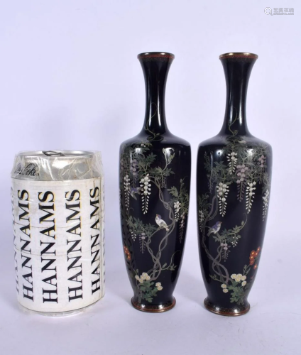 A FINE PAIR OF LATE 19TH CENTURY JAPANESE MEIJI PERIOD CLOIS...