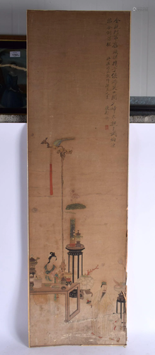 Chinese School (19th Century) Watercolour Scholar and beauty...