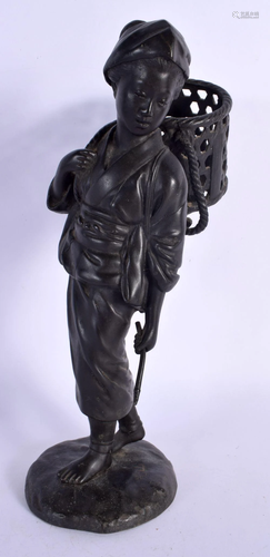 A LARGE 19TH CENTURY JAPANESE MEIJI PERIOD BRONZE OKIMONO mo...