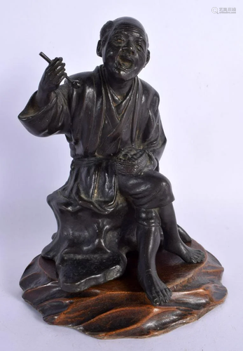 A SMALL 19TH CENTURY JAPANESE MEIJI PERIOD BRONZE OKIMONO mo...