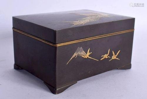 A 19TH CENTURY JAPANESE MEIJI PERIOD RECTANGULAR KOMAI BOX d...