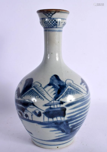 AN 18TH CENTURY CHINESE EXPORT BLUE AND WHITE GUGLET FORM VA...