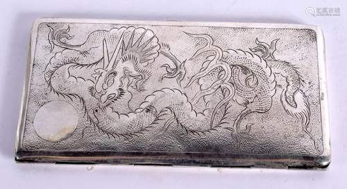 A LATE 19TH CENTURY CHINESE EXPORT SILVER CIGARETTE CASE dec...