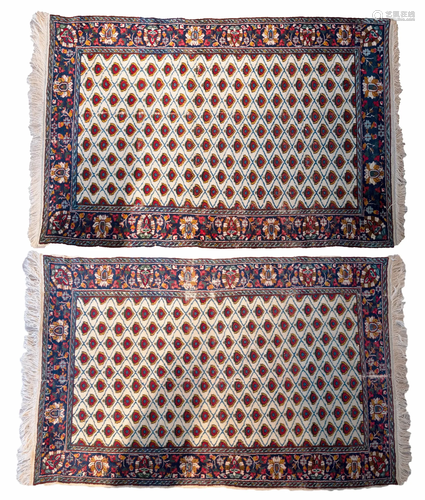 PAIR OF MIDDLE EASTERN PERSIAN WOOL RUGS