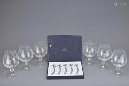BOXED MIKIMOTO RIBBON COCKTAIL STIRRERS TOGETHER WITH SET OF...